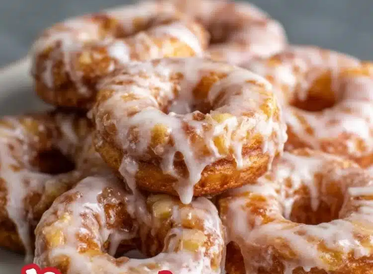 Delicious baked apple fritters ready to enjoy, homemade dessert recipe