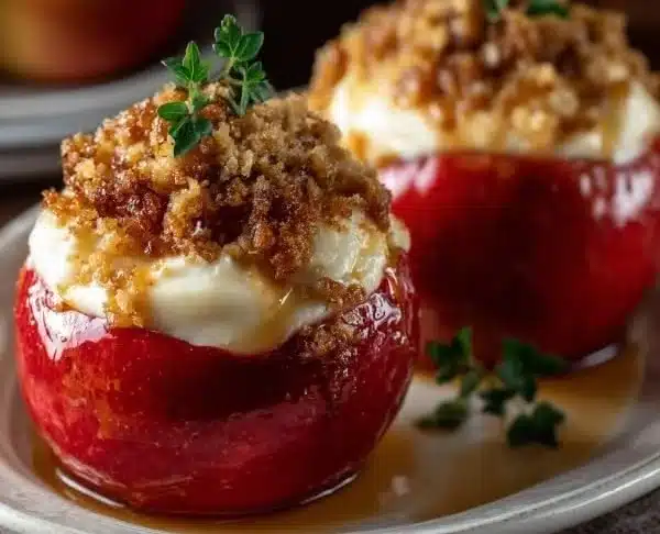 Cheesecake Stuffed Baked Apples