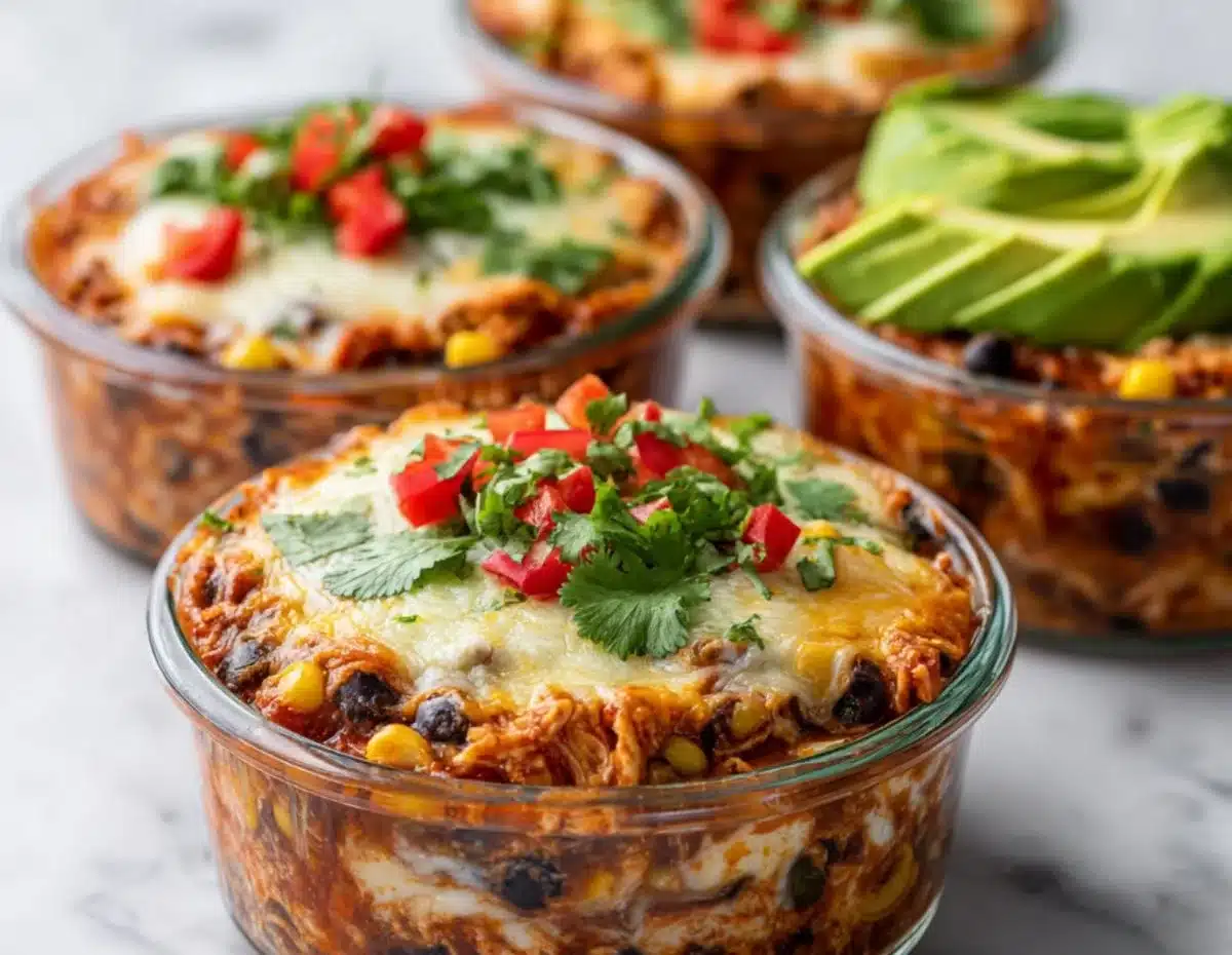 Chicken Enchilada Meal Prep Bowls