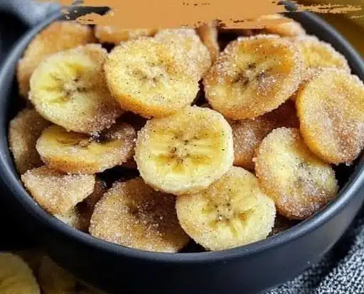 Cinnamon Sugar Air Fryer Banana Chips