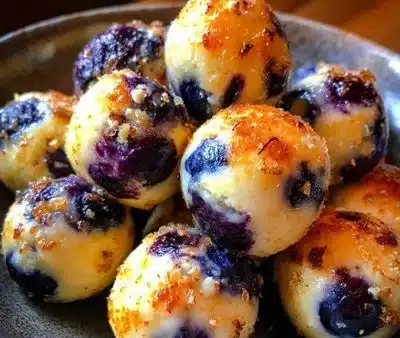 Cottage Cheese Protein Bites with Lemon and Blueberries for healthy snacking