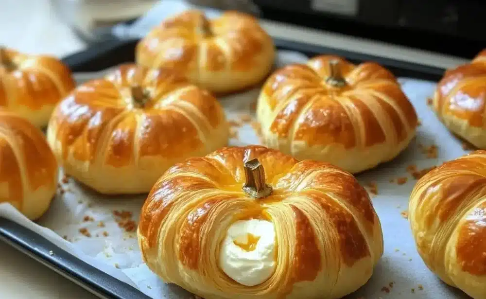 Cream cheese crescent rolls served as a delicious appetizer