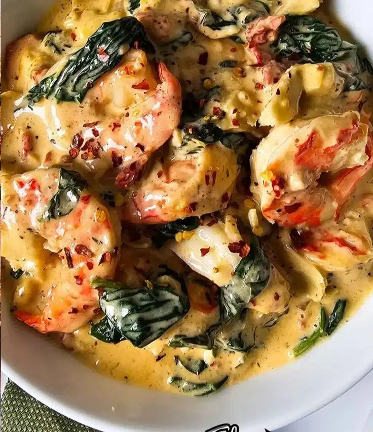 Creamy Spinach Artichoke Shrimp Skillet: Low-Carb Luxury