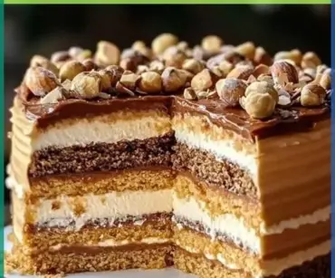 Delicious Egyptian Hazelnut Cake, a traditional Middle Eastern dessert.