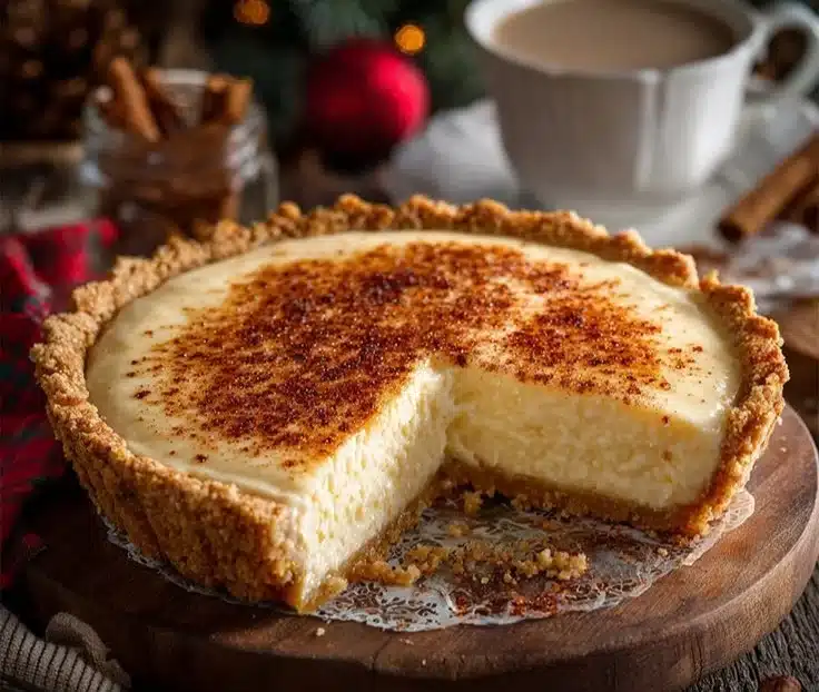 Festive Cinnamon-Vanilla Custard Pie: A Creamy Holiday Delight