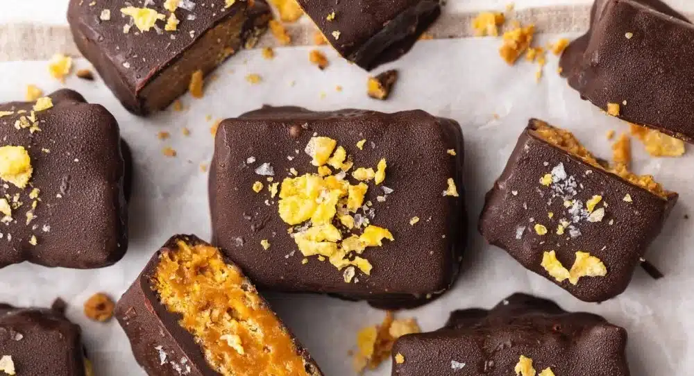 Delicious healthy homemade Butterfingers made with nutritious ingredients.