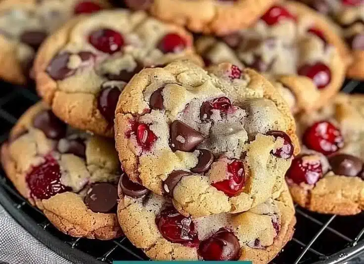 Irresistibly Decadent Maraschino Cherry Chocolate Chip Cookies!