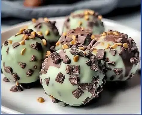 Mint Chocolate Chip Protein Balls