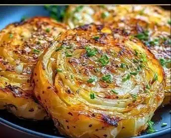 Oven Roasted Garlic Cabbage Steaks