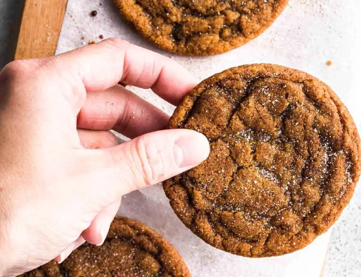 Freshly baked perfect pumpkin spice cookies on a cooling rack