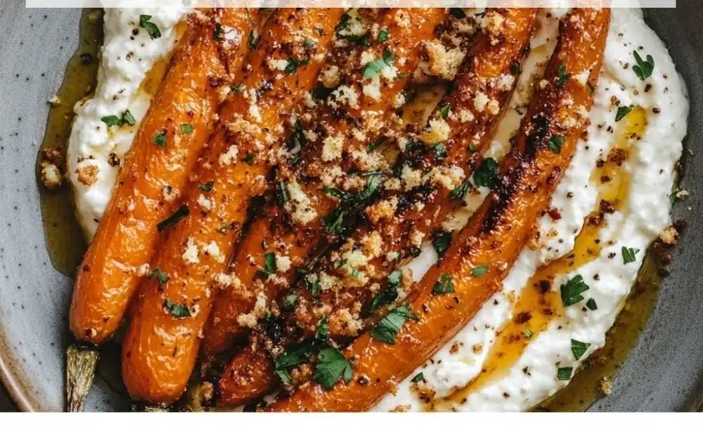 Roasted Carrots with Whipped Ricotta & Hot Honey - Keto Spoonful | Veggie Side Dishes, Vegetarian Recipes, Healthy Recipes