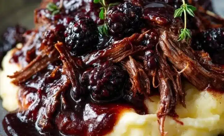 Slow Cooker Blackberry Beef | Shaved Beef with Blackberry Compote, Beef with Blackberries, Best Slow Cooker Dinner Recipes