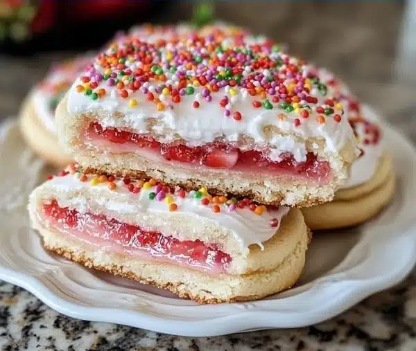 Strawberry Pop Tart Sugar Cookies