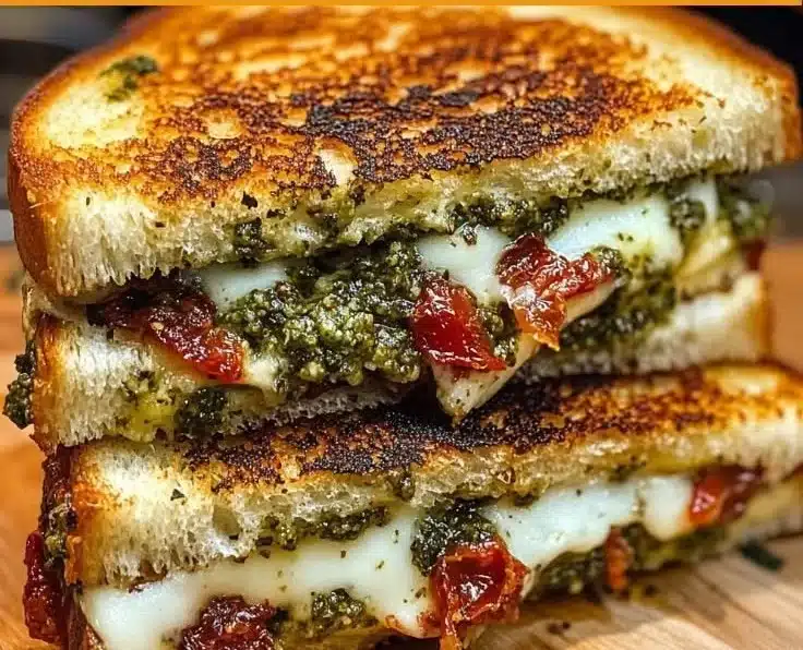Sun-Dried Tomato Bacon Pesto Grilled Cheese