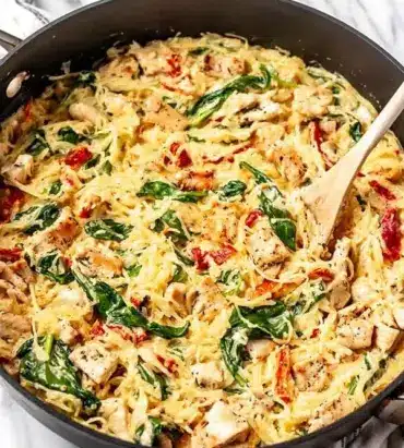 Delicious Tuscan spaghetti squash dish gluten-free low carb recipe