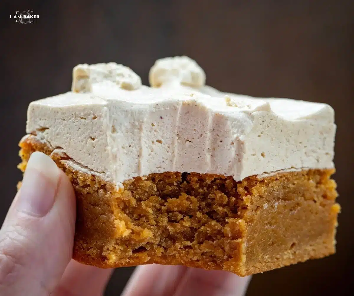 Decadent gingerbread ermine dessert topped with festive decorations